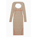 Bicolor Nylon Casual Dress