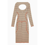 Bicolor Nylon Casual Dress