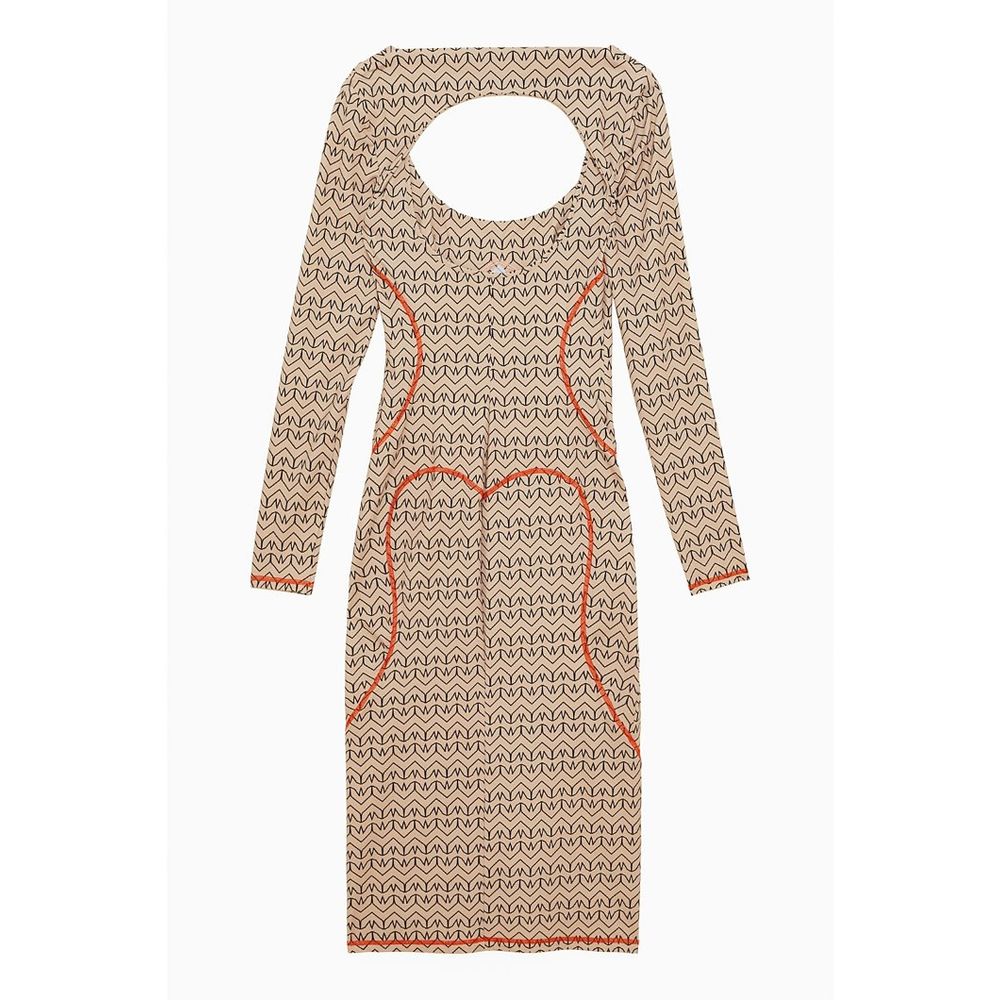 Bicolor Nylon Casual Dress