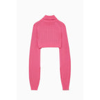 Red Marabou Turtleneck