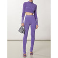 Purple Lyocell Leggings