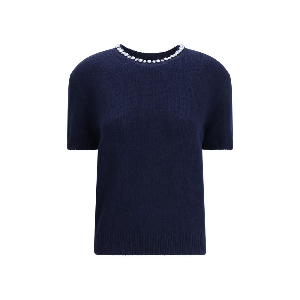 Blaues Wollsweatshirt