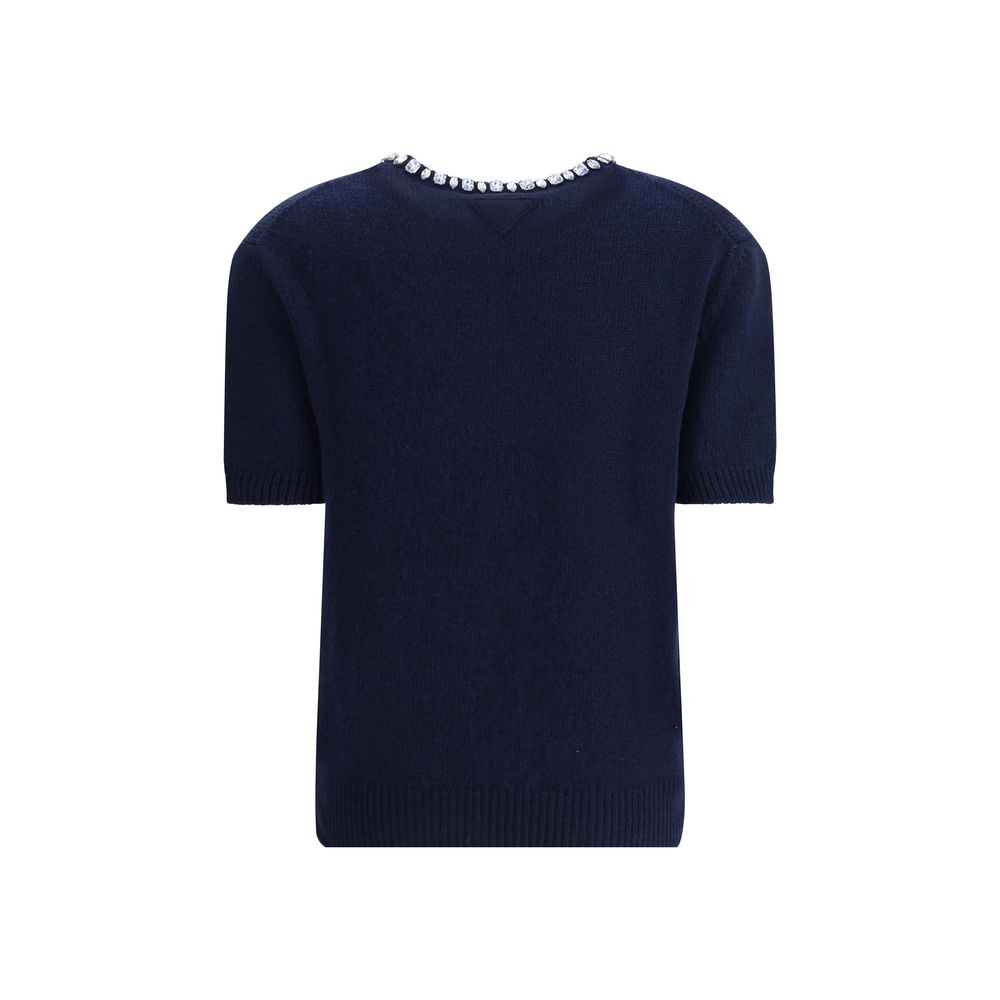 Blaues Wollsweatshirt