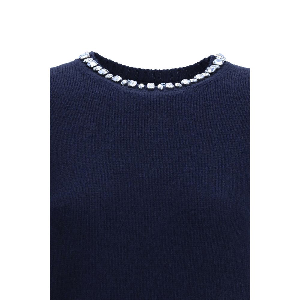 Blaues Wollsweatshirt