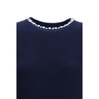 Blaues Wollsweatshirt