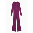 Purple Viscose Jumpsuit