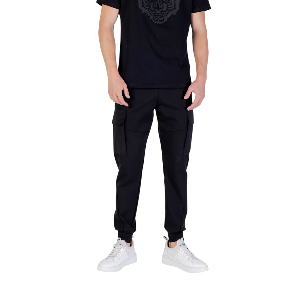 Schwarze Baumwoll-Jogginghose (Trainingshose)