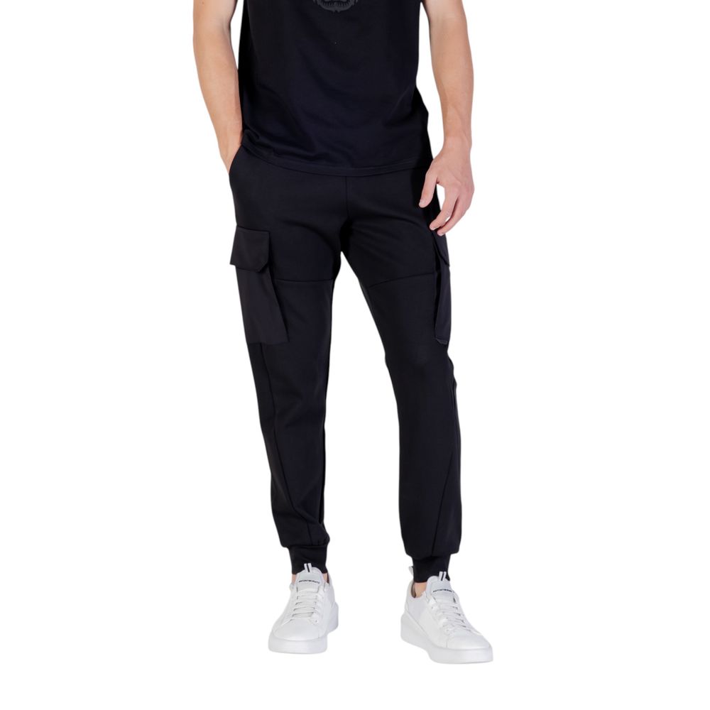Schwarze Baumwoll-Jogginghose (Trainingshose)