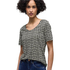 Schwarzes Modal-T-Shirt
