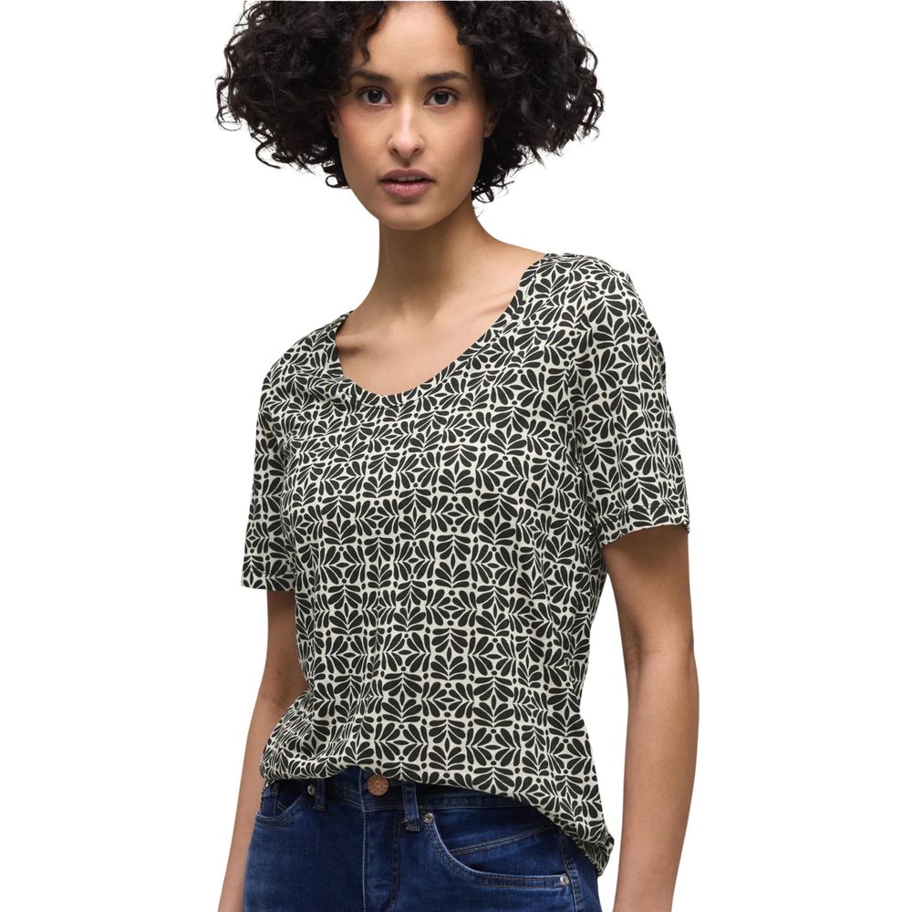 Schwarzes Modal-T-Shirt