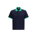 Polo Shirt in Blue Cotton