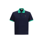 Polo Shirt in Blue Cotton