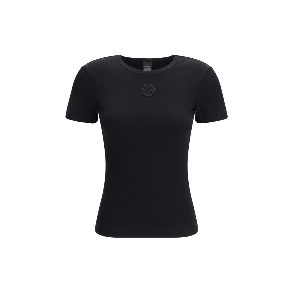 Schwarzes T-Shirt aus Baumwolle
