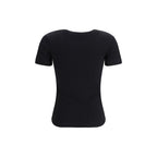 Schwarzes T-Shirt aus Baumwolle