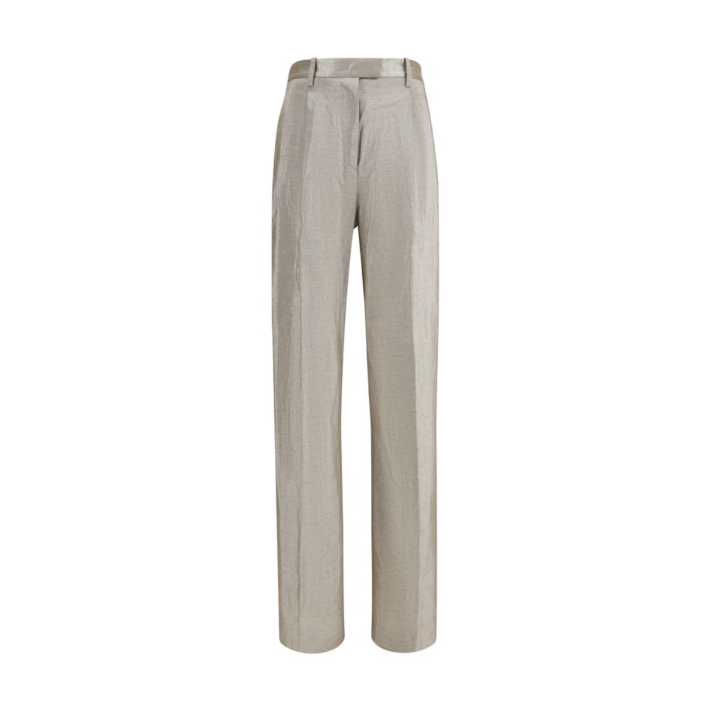Freizeithose aus silbernem Polyester