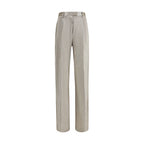 Freizeithose aus silbernem Polyester