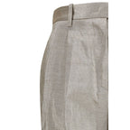 Freizeithose aus silbernem Polyester