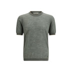 Zweifärbiges Leinen-T-Shirt