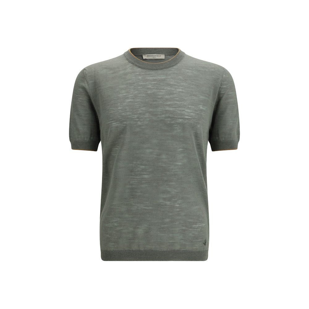 Zweifärbiges Leinen-T-Shirt