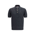 Graues Polo-Shirt aus Baumwolle