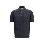 Graues Polo-Shirt aus Baumwolle