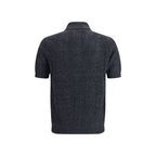 Graues Polo-Shirt aus Baumwolle