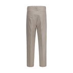 Beige Cotton Dress Pants