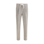 Pantaloni casual in lino beige