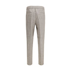 Pantaloni casual in lino beige