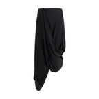 Black Copper Midi Skirt