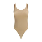 Beige Cotton Bodysuit