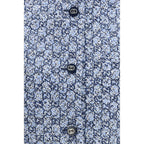 Giacca senza maniche in cotone blu