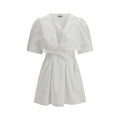 White Cotton Casual Dress