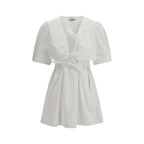 White Cotton Casual Dress