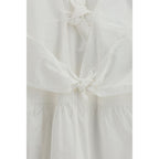 White Cotton Casual Dress