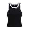 Schwarze Baumwoll-Tanktops