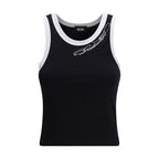 Schwarze Baumwoll-Tanktops