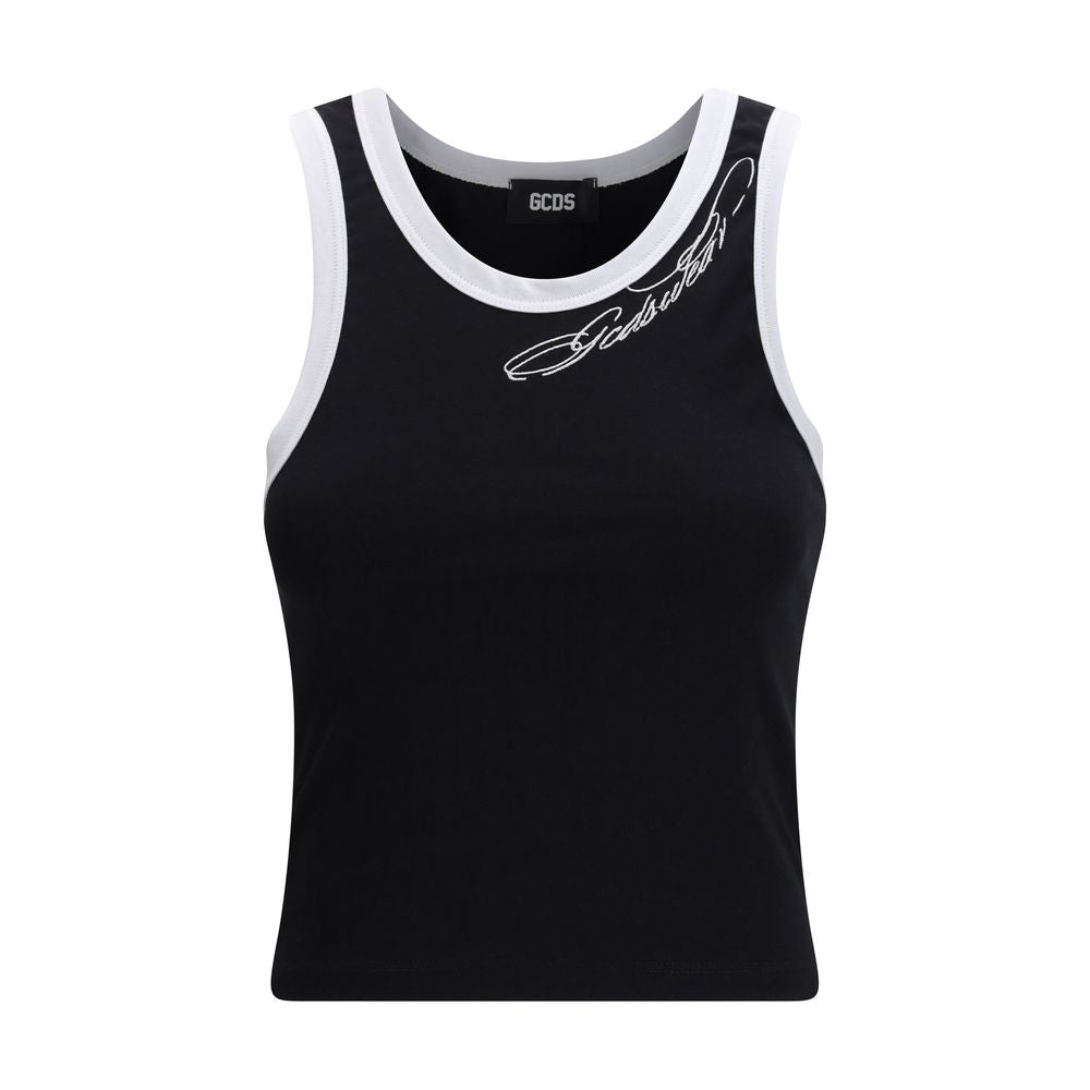 Schwarze Baumwoll-Tanktops