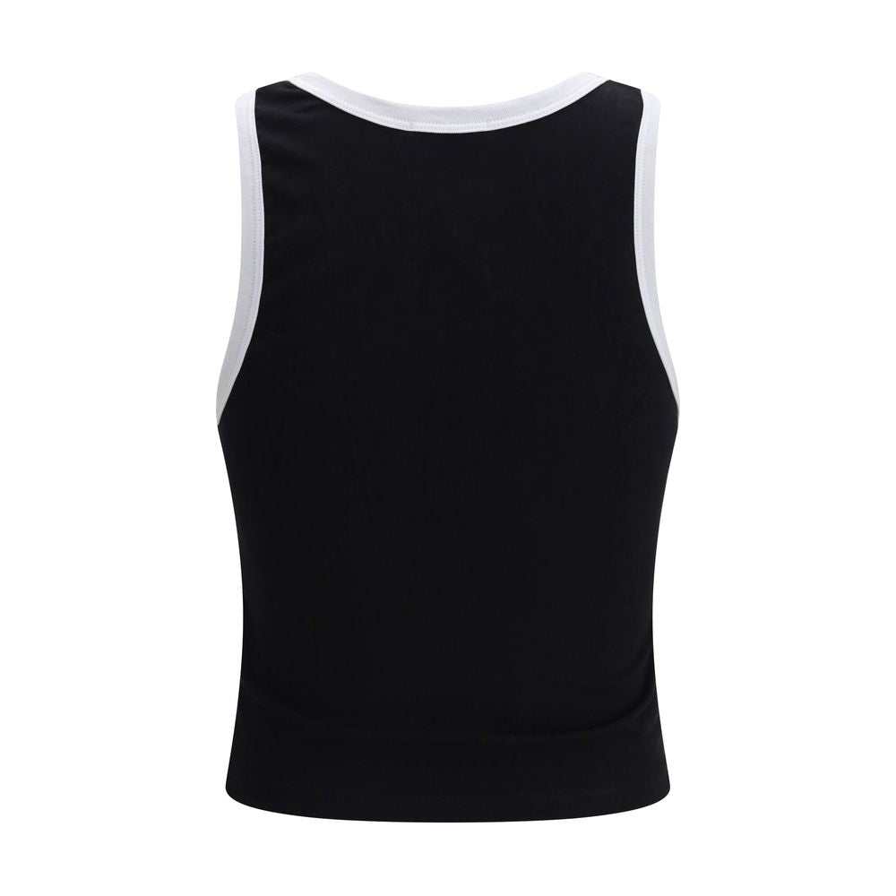 Schwarze Baumwoll-Tanktops