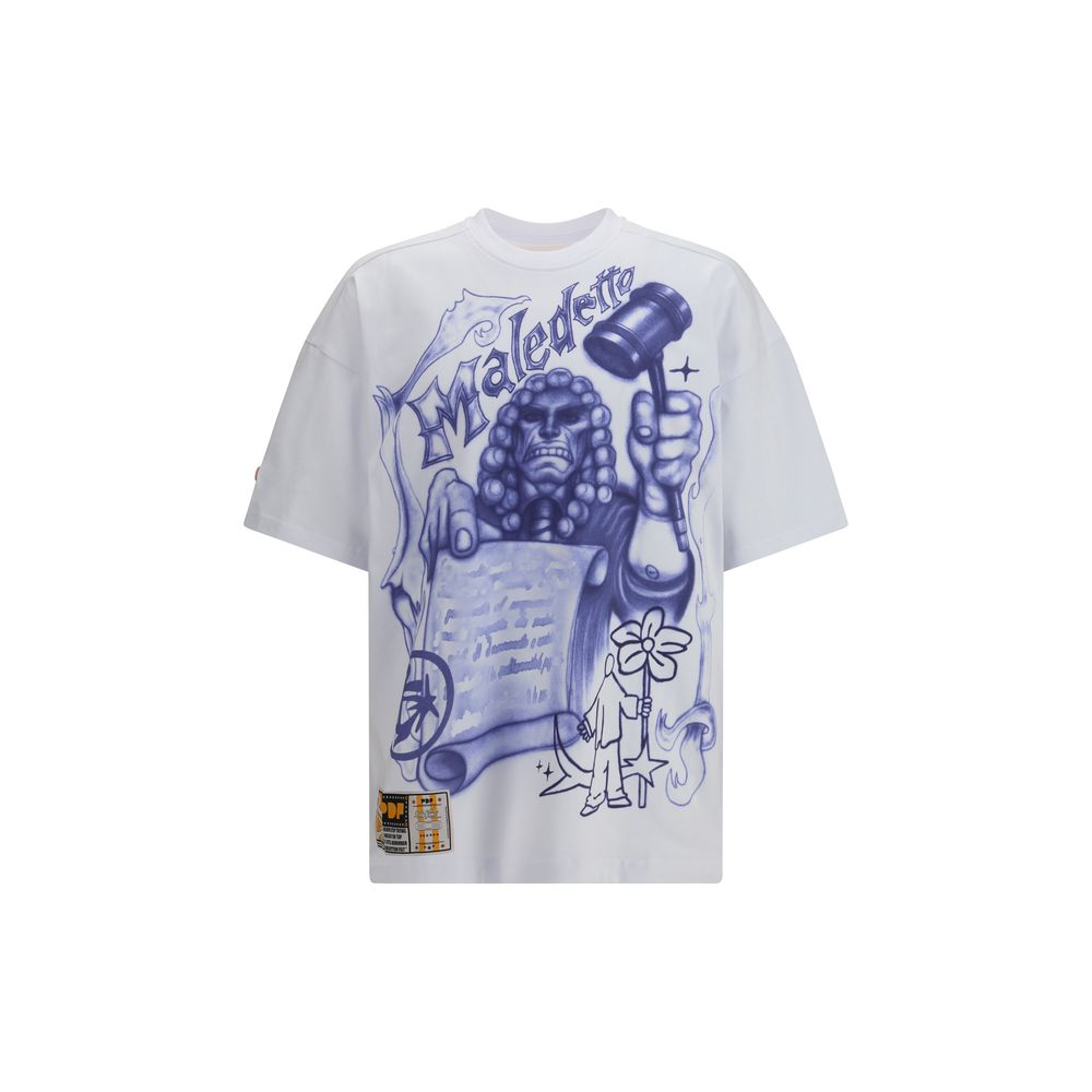 Weißes Baumwoll-T-Shirt