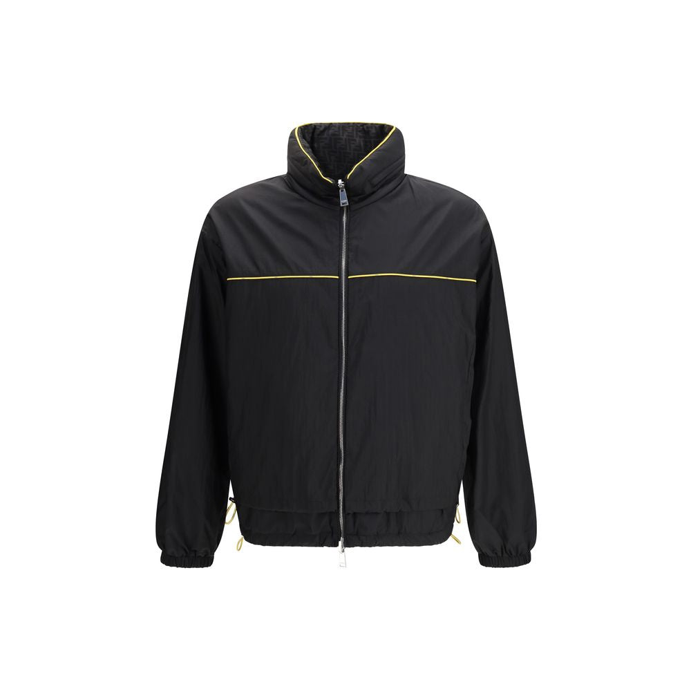 Schwarze Polyamid-Shell-Jacke
