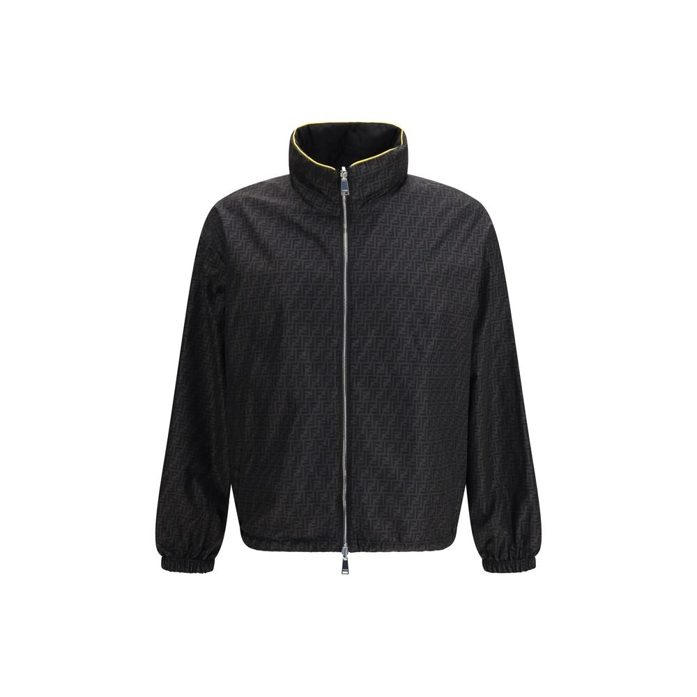 Schwarze Polyamid-Shell-Jacke