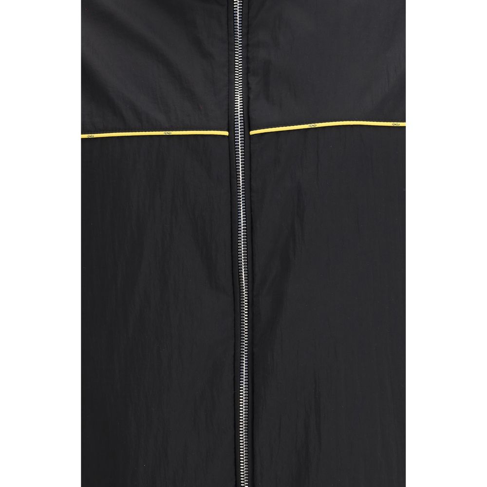 Schwarze Polyamid-Shell-Jacke