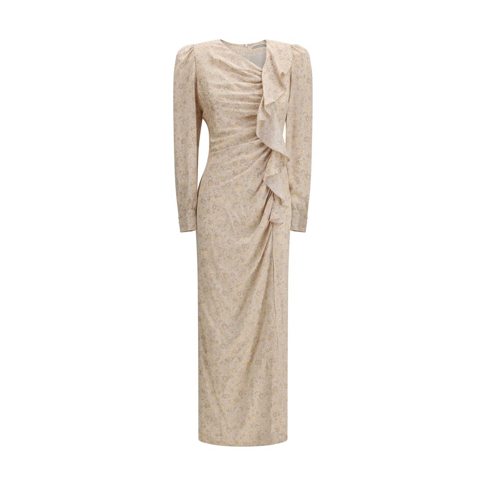 Beiges Freizeitkleid aus Seide