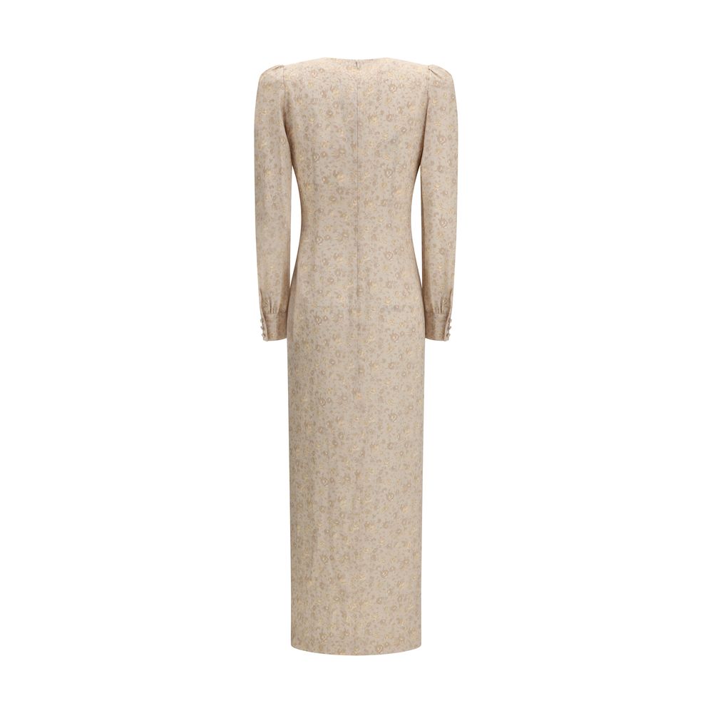 Beiges Freizeitkleid aus Seide