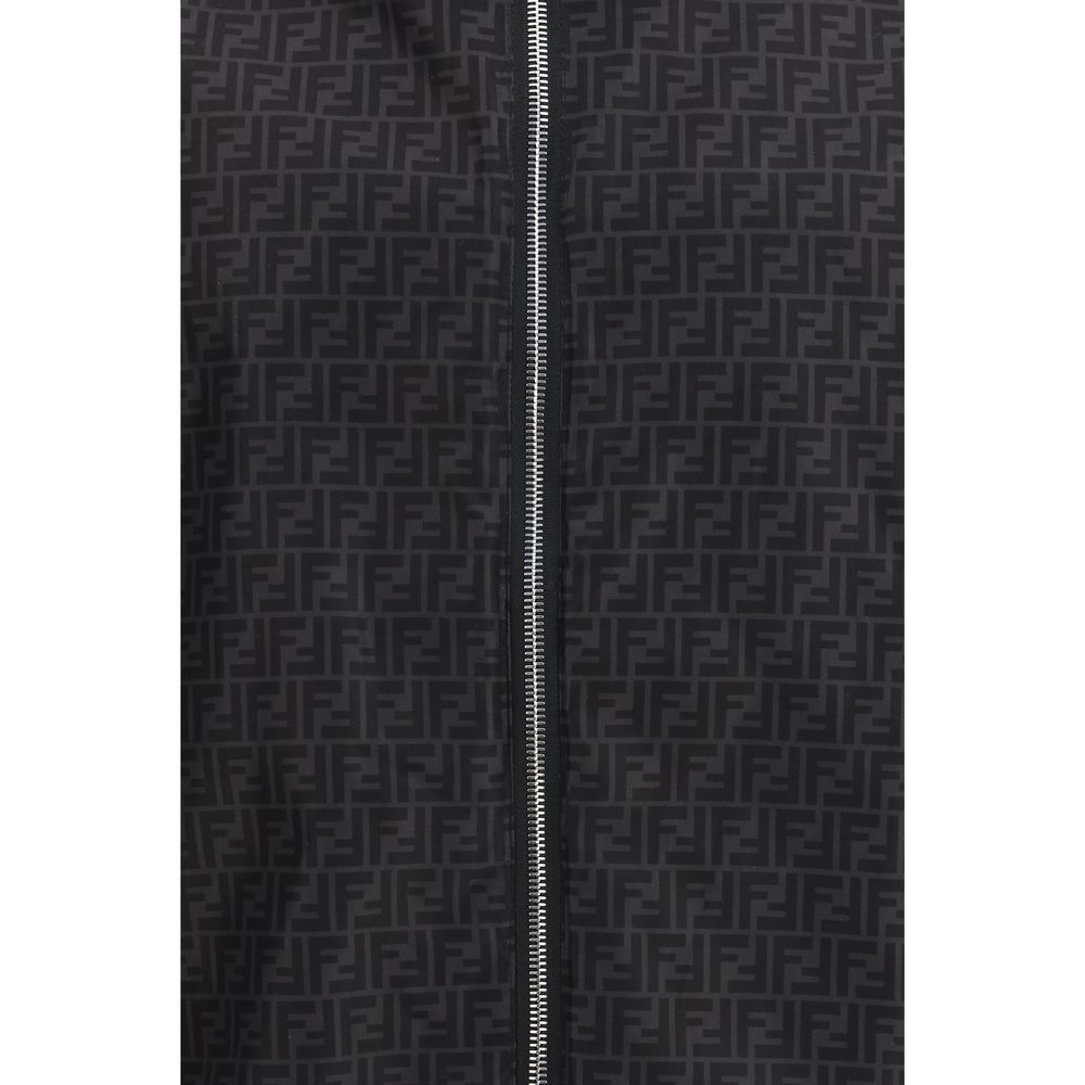 Schwarze Polyamid-Shell-Jacke