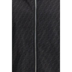Schwarze Polyamid-Shell-Jacke