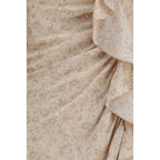 Beiges Freizeitkleid aus Seide