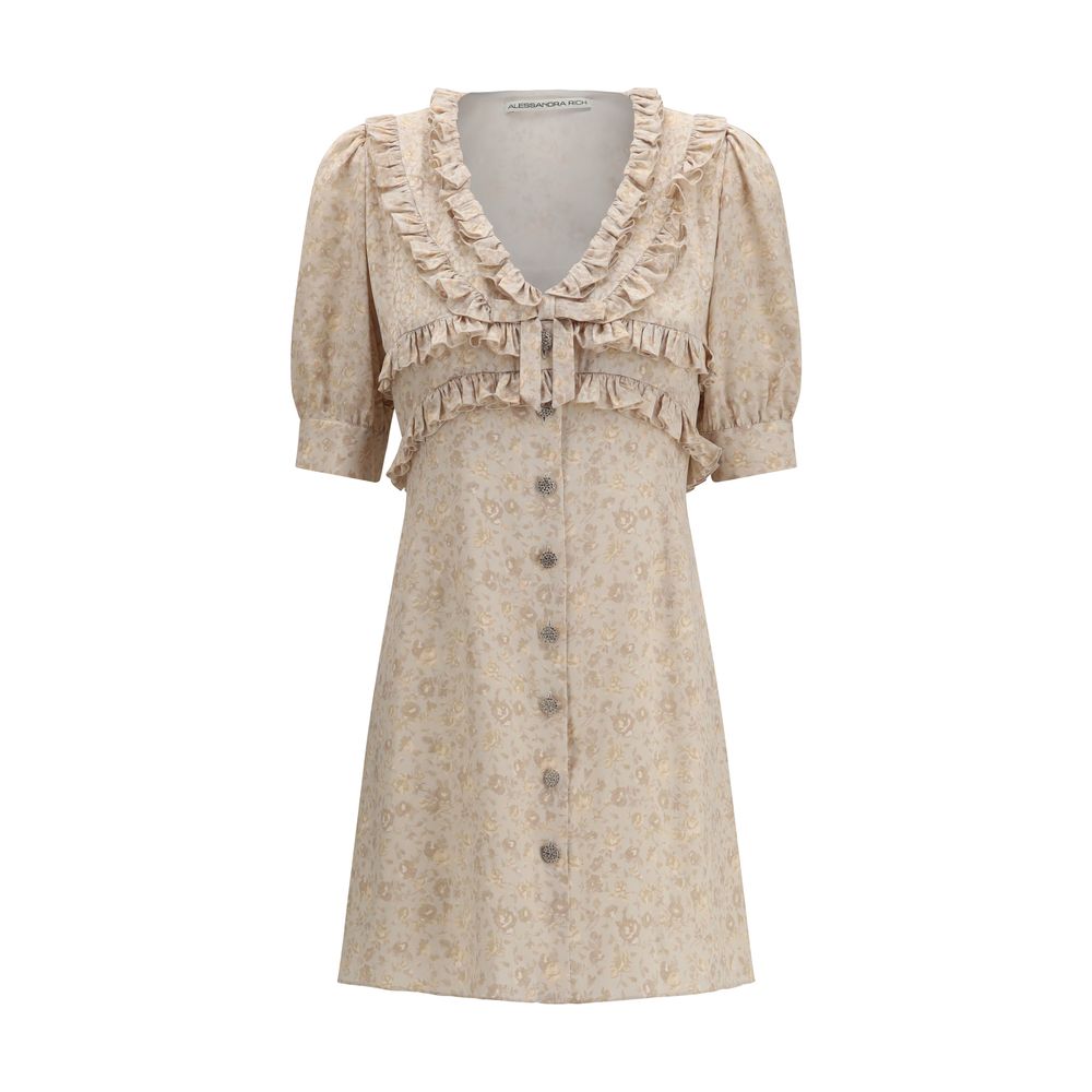 Beiges Seidenkleid für die Freizeit