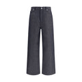 Blaue Leinenjeans im Relaxed Fit